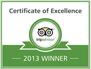 Trip Advisor Certificate of Excellence - 2013